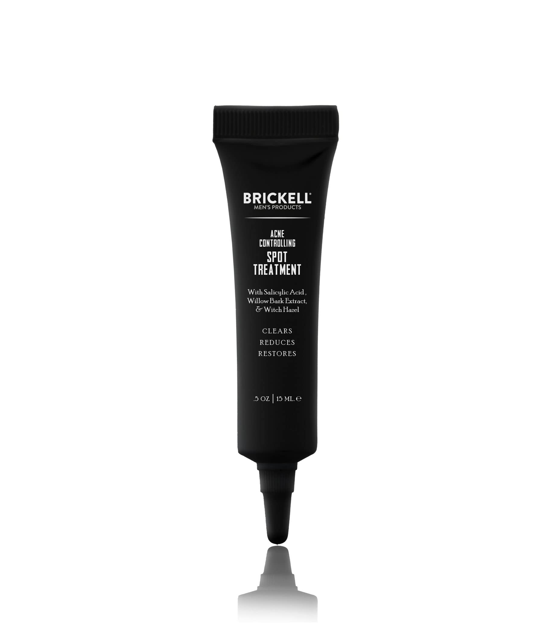 Brickell Men's Acne Controlling Spot Treatment for Men, Natural & Organic Acne Spot Treatment to Reduce Acne, Calms Skin, and Soothes Acne, 15 ml, Unscented