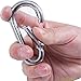 Hraindrop 3 Inch Stainless Steel Spring Snap Hook Carabiner, Set of 6