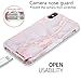 iPhone X Case, HICIECOO iPhone 10 Case Marble Protective Design Bumper Glossy TPU Soft Rubber Silicone Cover For Apple iPhone X (2017) (Metallic Rose Gold 5.8 Inch)