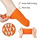 (4PC) Moisturizing Socks,Heel Spa Socks, Soft Gel Socks Inner Lining Infused with Essential Oils and Lotions -Best for Cracked Heel,Rough Calluses,Soften Dry feet/for Women & Men. (Black & Orange)