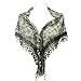 Wrapables Embroidered Floral Lace Triangle Scarf- Black