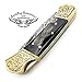 Best.Buy.Damascus1 Damascus pocket knife, Folding knife, Pocket Knife For Men, Knife Set with knife sharpeners Premium Quality gifts for men (Buffalo Horn Scrimshaw)