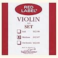 Super Sensitive Musical Strings Co.2107F Red Label Medium Gauge Violin String Set - E Flat Wound - Nickel - 4/4