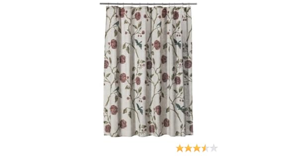 Amazon Com Threshold Floral Roses Fabric Shower Curtain 72 X 72