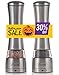 Premium Lerutti Manual Salt and Pepper Grinder Set With Adjustable Ceramic Rotor - Elegant Stainless Steel Shakers - Deluxe Salt Mill and Pepper Mill for Himalayan Salt, Pepper and Spices - Set of 2