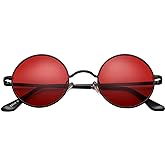 Classic Circle Glasses Retro Round Polarized Sunglasses Hippie Style Small Rounded Sun Shades
