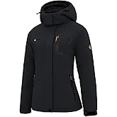 GEMYSE Women's Ski Snow Jacket Warm Winter Waterproof Coat Snowboard Rain Jacket Hooded Windproof Windbreaker