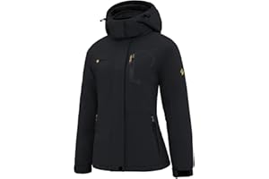 GEMYSE Women's Ski Snow Jacket Warm Winter Waterproof Coat Snowboard Rain Jacket Hooded Windproof Windbreaker