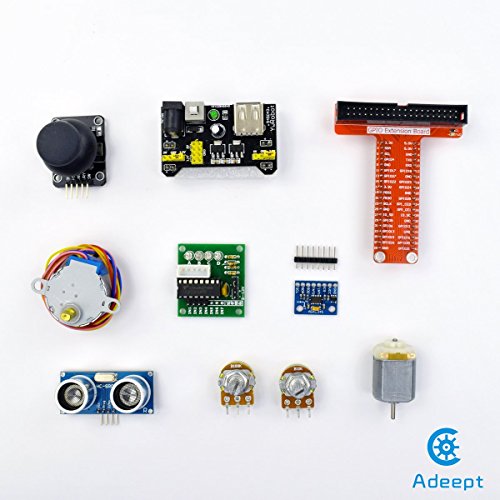 Adeept RFID Starter Kit for Raspberry Pi 3, 2 Model B/B+, Stepper Motor, ADXL345, 40-pin GPIO Extension Board, Breadboard, with C and Python Code, Learning Kit with Guidebook(PDF)