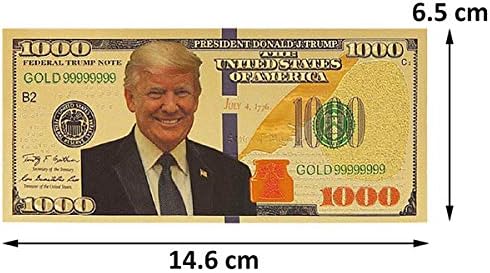 Partyyeah Donald Trump 1000 Dollar Bill Banknote One Thousand 24k Gold Coated Donald Trump Legacy Limited Edition Million Dollar Bill Great Gift For Coin Currency Collectors And Republican 50 Pack Buy Online Partyyeah Donald Trump 1000 Dollar Bill Banknote One Thousand 24k Gold Coated Donald Trump Legacy Limited Edition Million Dollar Bill Great Gift For Coin Currency Collectors And Republican 50 Pack Buy Online