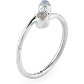 Artisanjewels 925 Sterling Silver Designer Ring, Handmade Bohemian Jewelry, Genuine Gemstones, Wicca & Reiki Healing Crystals, Polished Stones, Birthday Promise Statement Christmas Gift