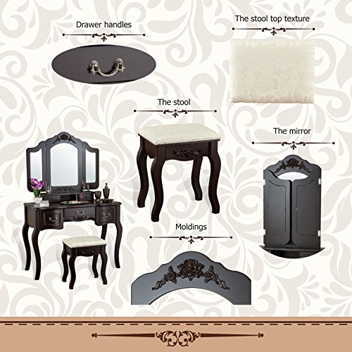 Fineboard Vanity Table, Brown