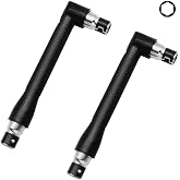 TorSor 2 Pack 1/4" Bit Driver Handle 90 Degree L-Shaped Right Angle Stubby Wrench Screwdriver Drive Handle Bits Driver Holder for Drill Bit Set with 1/4 Inch Hex Shank Metric &amp; SAE Screwdriver Set