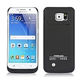 Galaxy S6 Charger Case Mini Kitty 4200mAh External Backup Power Battery Charger Case Rechargeable Backup Battery Case with Viewing Stand for Samsung Galaxy S6 (Black)