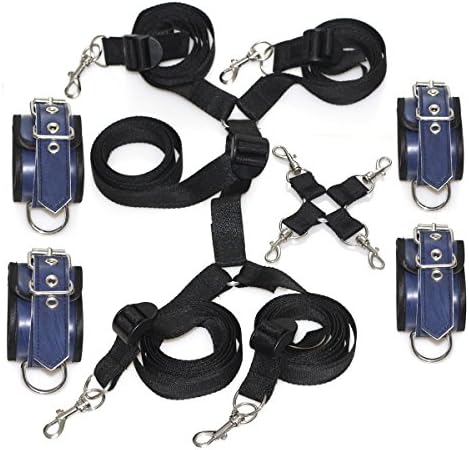 cladele Exercise Training Straps with Fasten Buckles Restraint Kit Wrist Cuffs Adjustable