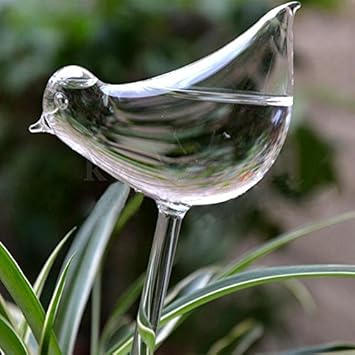 Popular Auto Bird Shaped Glass Plant Flower Holiday Watering Spike