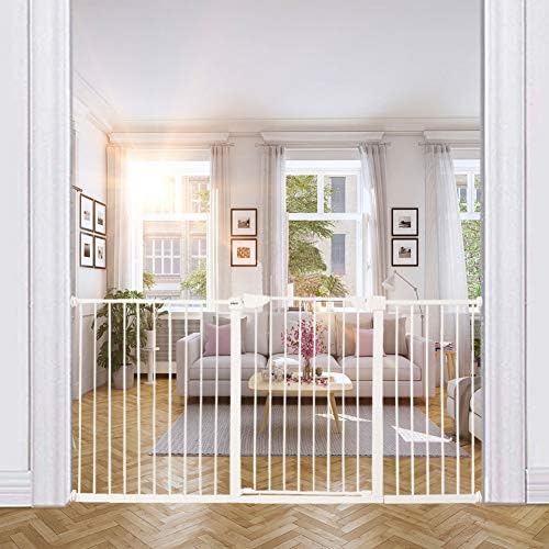 ALLAIBB Extra Wide Pressure Mounted Baby Gate Walk Through Auto Close