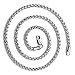 AmyRT Jewelry 3mm Titanium Steel Womens & Mens Silver Wheat Chain Necklace 30 in