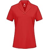 YSENTO Women's Golf Polo Shirts Collared UPF 50 Short Sleeve V-Neck Summer Fashion Cute Tops Clothes Quick Dry