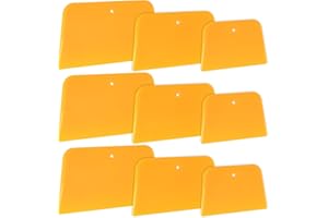 PEASUG Body Filler Spreader, 9 Pack Reusable Plastic Spreader Tool for Automotive Body Applying Fillers, Putties, Glazes, Caulks - Autobody Paint Repairs, 3 Each 4", 5" and 6"