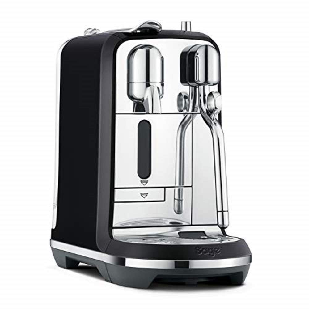 Nespresso Creatista Plus Automatic Pod coffee machine with milk frother wand for Espresso, Cappuccino & Flat White by Sage in Black Truffle