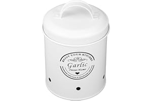 ULTECHNOVO Garlic Keeper Storage Jar 6.69X4.33X4.33In Vegetable Storage Bin for Potato Onion Garlic Freshness and Kitchen Cou
