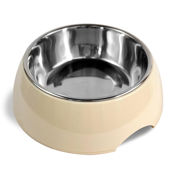 Martha Stewart Melamine Stainless Steel Pet Bowl Set With Lid