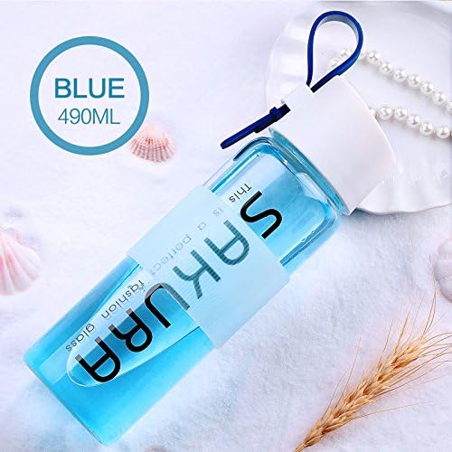 Candy My Water Bottle Sport Glass Tumbler fruit coffee With silicone sleeve Drinking For Bottle Glass Lemon Tumbler leak-pro
