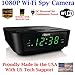 1080P HD WIFI AM/FM Alarm Clock Radio Spy Camera Wireless IP P2P Covert Hidden Nanny Camera Spy Gadget with Free Mobile App No Monthly Fee (32GB, WI-FI MODEL )