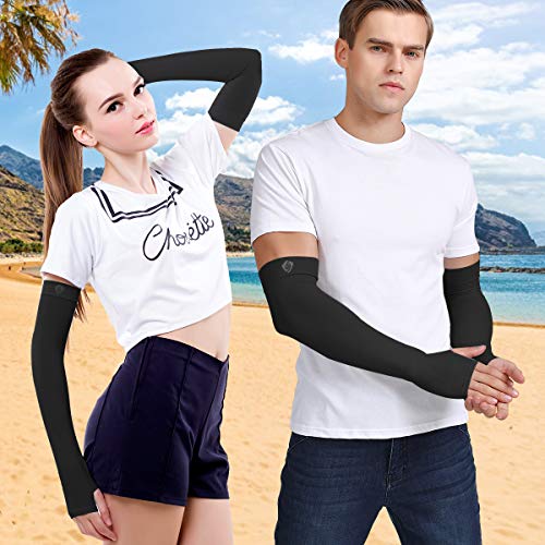 image for SHINYMOD UV Protection Cooling Arm Sleeves for Men Women Sunblock Cool