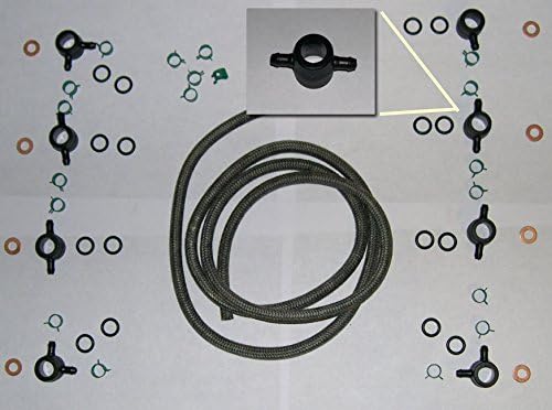 Injector Install Kit Return Line Kit for 6.9ltr Diesel Ford Line, Tees and Clamps.