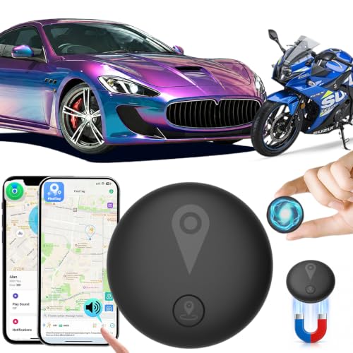 GPS Car Tracker,Magnetic Smart Tag Tracker,Hidden Tracker Locator,Tracker Without Subscription,Waterproof IP68 (Compatible with iOS and Android) for Vehicles/Keys/Motorcycle/Luggage/Kid/Wallet