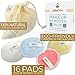 Reusable Makeup Remover Pads Pure Cotton - 16 Pack Bamboo Velour Face Wipes with Mesh Laundry Bag - PataBee Zero Waste Eco-Friendly Natural Face & Skin Care - Sustainable Facial Toner Cleansing Rounds