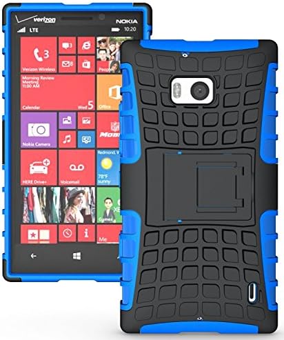 LEASUN Tough Rugged Dual Layer Protection Case Cover With Kickstand for Nokia Lumia 930 / Nokia Lumia Icon (929),Blue