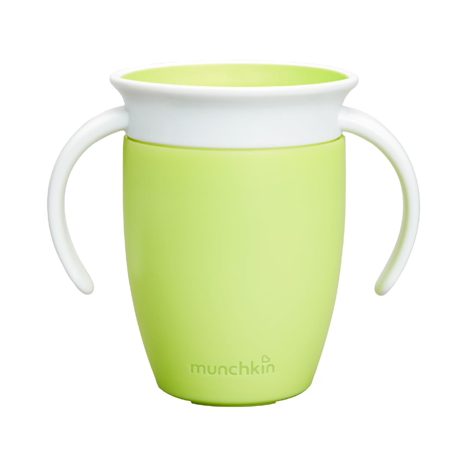 Munchkin Miracle 360°-Trinkbecher für Babys und Kleinkinder, BPA-freier Trinklernbecher mit Griffen, auslaufsicher & spülmaschinenfest, für Kinder ab 6 Monaten - 207 ml, grün