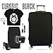 Fvstar Black Luggage Cover Spandex Suitcase Protective Bag with Zipper Enclosure