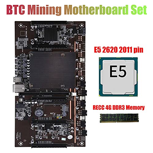 Pockety BTC Mining Motherboard X79 H61 LGA 2011 DDR3 Support 3060 - Main Image