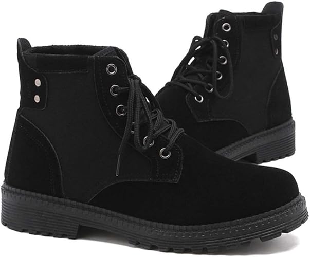 Amazon Yybo ブーツ メンズ ショートブーツ ワークブーツ スエード 革靴 皮靴 男性の 紳士靴 黒 チャッカブーツ カジュアルシューズ おしゃれ レースアップ 夏 秋 冬 バイク用ブーツ ミリタリー アウトドア マウンテンブーツ ブーツ