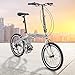 Murtisol Folding Bike 20’’ Hybrid Bicycle Reinforced Frame Commuter Bike with 6 Speeds Derailleur, Durable Frame, Adjustable Seat,Silver