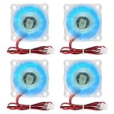 4PCS Cooling Fan 5V 4010 40x40x10MM DC 5V Brushless Cooling Fans 40mm 5V Circle Fan RGB LED Cooling Fan 2 Pin (Color: 5V)