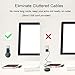 OUYUI Wall Mount Hanger Holder for Dot 2nd Generation Without Messy Wires, Short Charging Cable Included (Black)