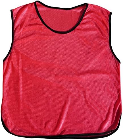 6 Youth Practice Jerseys, Pinnies, Bibs 100% Polyester for Ages 5-9, 10-15, &amp; 16+(Pink, Kids - 5-9)