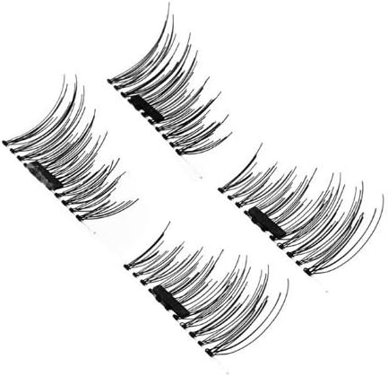 Magnetic Silk False Eyelashes Pack: Glueless, Reusable, Cruelty Free Magnet Eyelash Strip Extensions for Women - Black, Natural Looking, Long Lasting, Top and Bottom Full and Half Lash Extension Sets