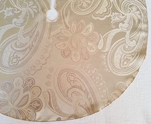 Champagne Paisley 27" Tree Skirt - American Made