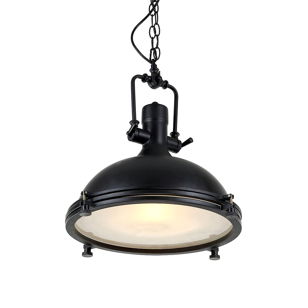 Frosted Diffuser Ceiling Light Motent Industrial 18 Inches Dia