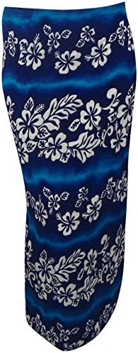 Summer Time Breeze Womens Hawaiian Sarong Wrap (Long, Blue)
