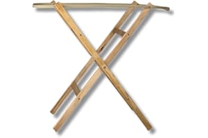 Solid Wood Moses Basket Stand – Sturdy & Elegant Bassinet Holder – Universal Fit, Easy Assembly, Natural Finish for Nursery D