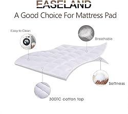 EASELAND Twin XL Mattress Pad Pillow Top Quilted