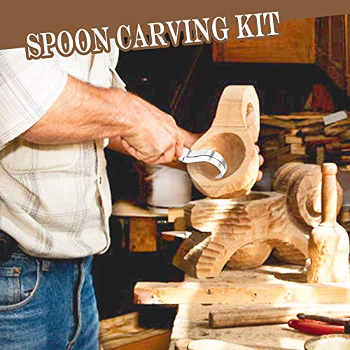 Wood Carving Whittling Knives Set with Deluxe Felt Leather Case