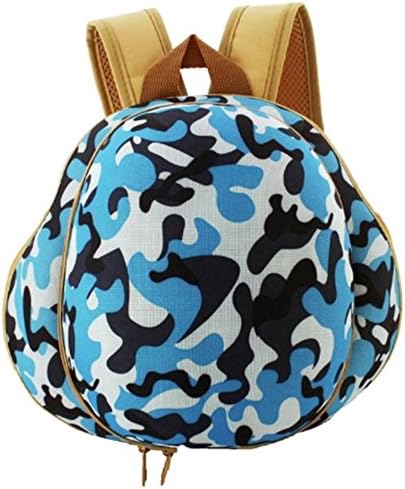 Kids Backpack, BLUE Camouflage Military Army Helmet Backpack. Toddlers and Girl's Back-Pack Day-Pack with Firm Shell. 2 Adjustable Straps. TALENTED KIDZ EXCLUSIVE (Camo Blue)
